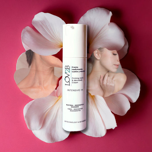 LOV2B Cosmética Biotecnológica de origen natural. Cuello & Escote Reafirmante Intensive (+)